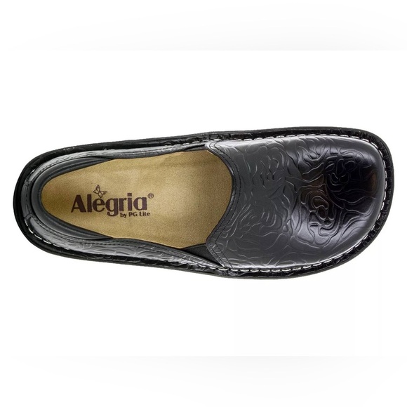Alegria by PG Lite Debra slip on Black Embossed Shoes size EU 37/ US 7 - Picture 4 of 14
